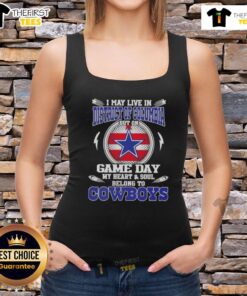 Tank top featuring 'My heart belongs to Dallas Cowboys' design, perfect for game day in the District of Columbia.