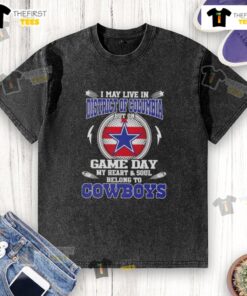 Dallas Cowboys washed t-shirt, perfect for game day, showing pride of a fan living in District of Columbia.