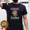 Original 'I May Live In Florida But I'm A Minnesota Vikings Fan Forever' T-Shirt showcasing team pride and sunny vibes.