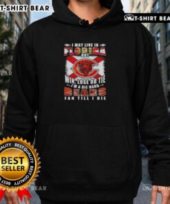 Original hoodie: 'I May Live In Florida But I'm A Die-Hard Bears Fan Till I Die' - perfect for Chicago Bears supporters.