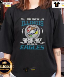 Philadelphia Eagles ladies tee, perfect for game day, showcasing team spirit for fans living in Illinois.
