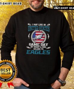 Philadelphia Eagles sweatshirt showcasing team spirit for game day, perfect for fans living in the United States.