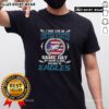 Alt Text: Philadelphia Eagles T-shirt with 'I May Live In United States But On Game Day My Heart And Soul Belongs To Eagles'