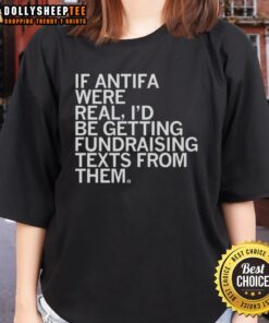 Original If Antifa Were Real fundraising tee for ladies featuring bold graphic design and statement print.