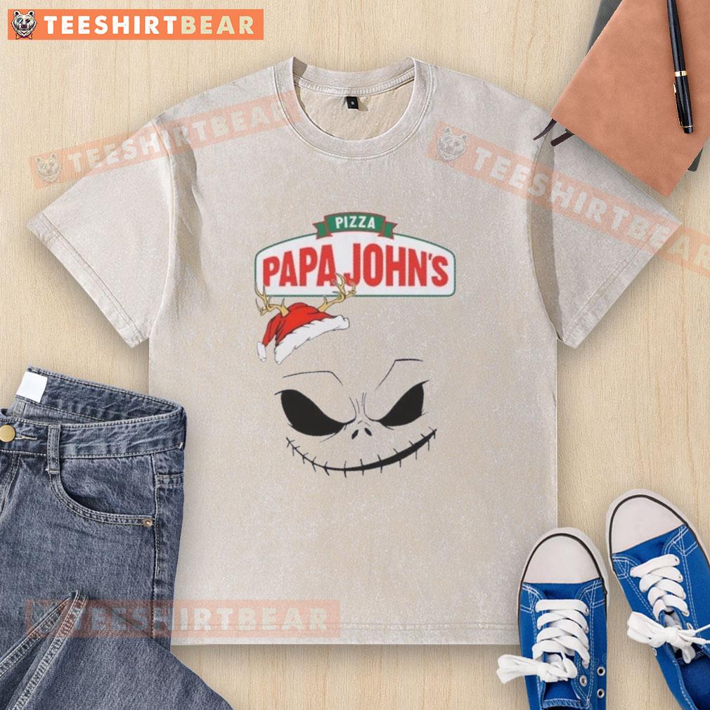 Original Jack Skellington X Pizza Papa John'S Merry Christmas Washed T Shirt Original Jack Skellington X Pizza Papa John's Merry Christmas washed t-shirt featuring a festive design and vibrant colors.