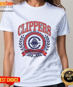 Vintage ladies tee featuring the original Los Angeles Clippers NBA logo, perfect for sports fans and collectors.