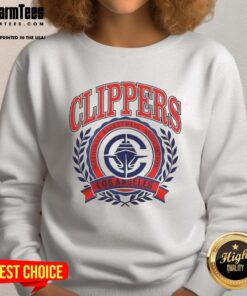 Original Los Angeles Clippers NBA logo vintage sweatshirt featuring classic design and vibrant colors.