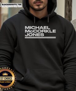 Original Mac Jones San Francisco 49ers hoodie featuring Michael McCorkle Jones design, perfect for fans and collectors.
