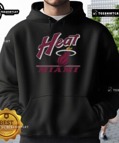 Vintage Original Miami Heat Fly By Hoodie showcasing classic team logo and retro design for basketball fans.