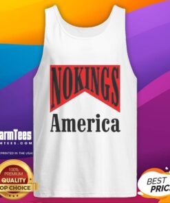 Alt Text: Original No Kings America Medicine Packaging Sarcastic Tank Top featuring a humorous design for casual wear.