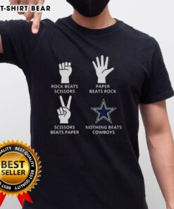 Original Nothing Beats Dallas Cowboys Football Logo T-Shirt featuring classic team logo on a stylish design.