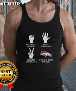 Alt Text: Stylish Denver Broncos football logo tank top featuring original design, perfect for fans and summer wear.