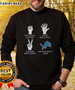 Alt Text: Original Nothing Beats Detroit Lions football logo sweatshirt showcasing bold team colors and iconic design.
