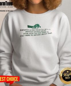 Original Notice Distance Myself From The Artist Sweatshirt in stylish design, perfect for art lovers and casual wear.