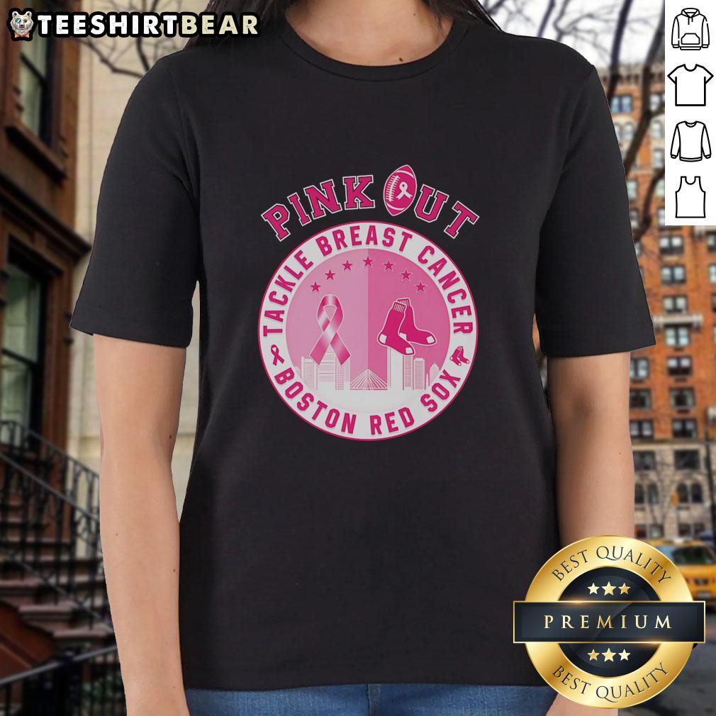 Original Pink Out Tackle Breast Cancer Boston Red Sox Ladies Tee Original Pink Out Tackle Breast Cancer Boston Red Sox Ladies Tee featuring vibrant pink color and team logo.