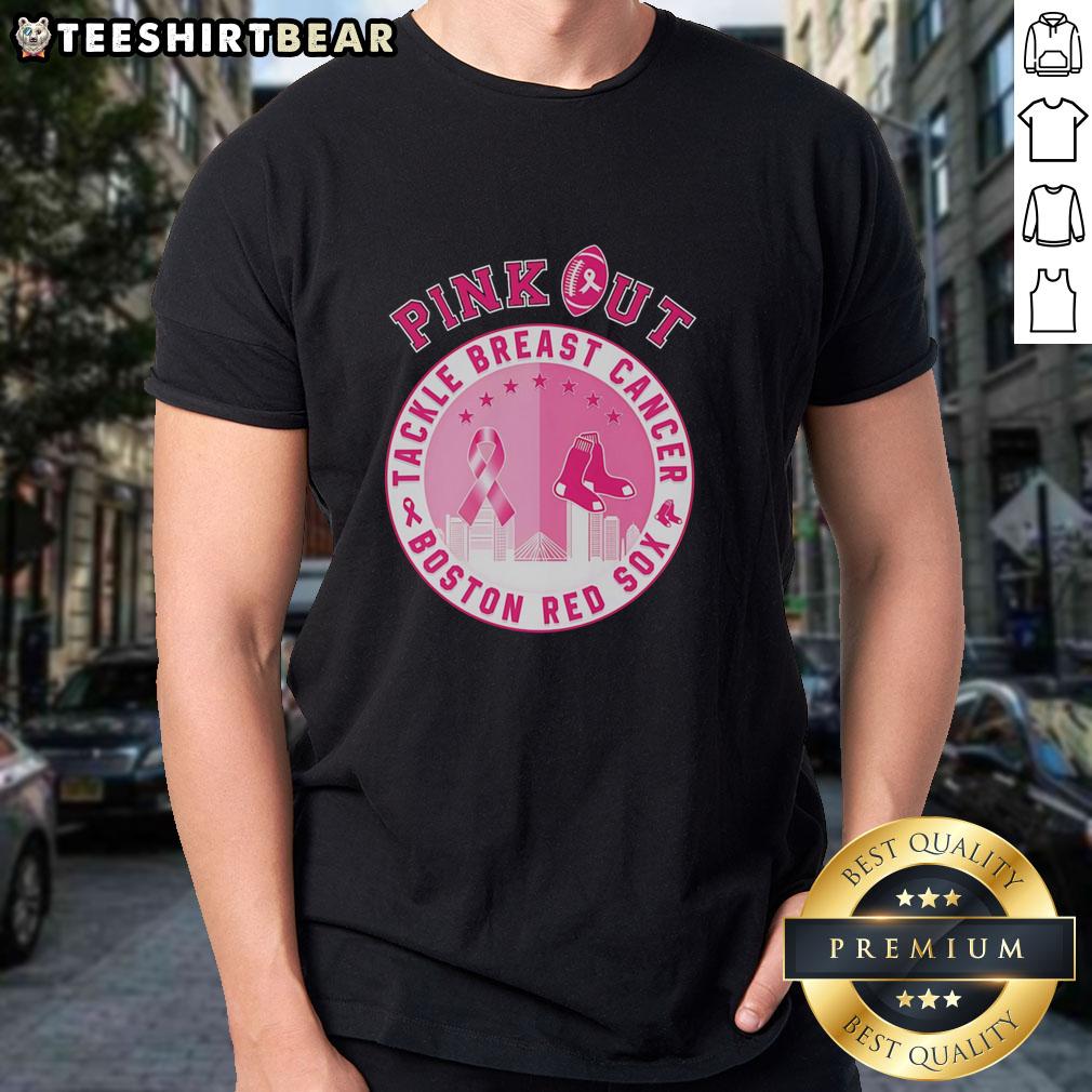 Original Pink Out Tackle Breast Cancer Boston Red Sox T Shirt Original Pink Out Tackle Breast Cancer Boston Red Sox T-Shirt featuring logo and pink design for awareness and support.