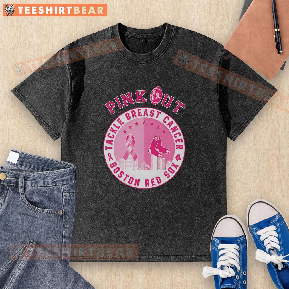 Original Pink Out Tackle Breast Cancer Boston Red Sox Washed T Shirt Original Pink Out Tackle Breast Cancer Boston Red Sox washed t-shirt featuring a bold team logo and vibrant pink color.