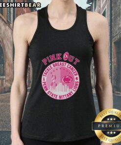 Original Pink Out Tackles Breast Cancer Penn State Nittany Lions Tank Top, featuring vibrant pink design for awareness.
