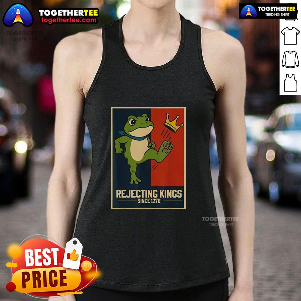 Original Rejecting Kings Since 1776 Portland Frog Tank Top Original Rejecting Kings Since 1776 Portland Frog Tank Top featuring a vibrant frog design, perfect for casual wear.