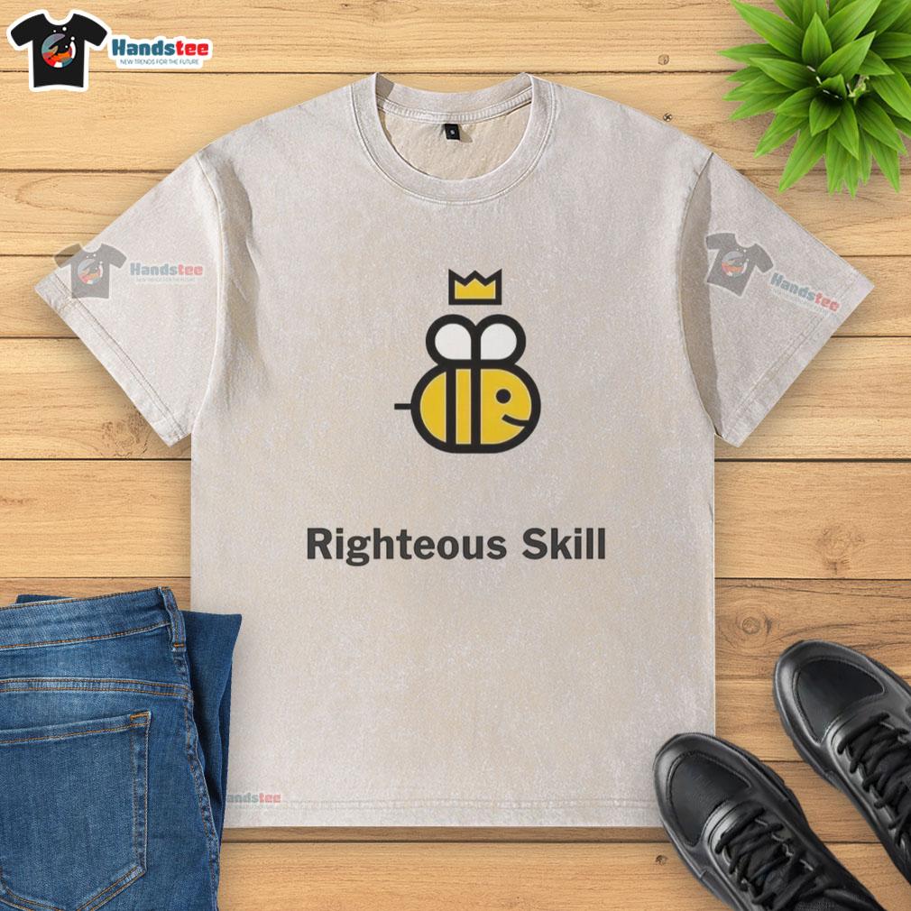 original-righteous-skill-logo-washed-t-shirt Original Righteous Skill logo on a washed t-shirt, featuring a stylish design perfect for casual wear.
