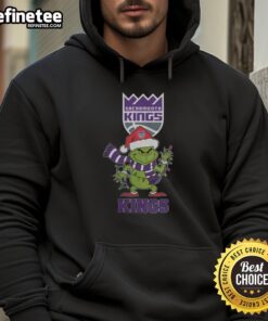 Original Sacramento Kings Christmas Grinch Santa Hat Holiday 2025 Hoodie featuring festive design and team logo.
