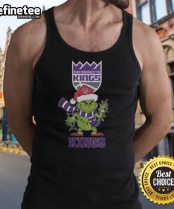 Original Sacramento Kings Christmas Grinch Santa Hat Holiday 2025 Tank Top featuring festive design and team logo.