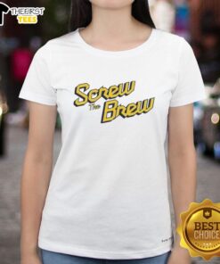 Original Screw The Brew Milwaukee Brewers Ladies Tee in stylish design, perfect for fans supporting their team.
