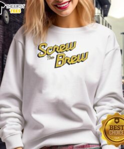 Original Screw The Brew Milwaukee Brewers Sweatshirt in navy blue, featuring team logo and comfortable fit for fans.