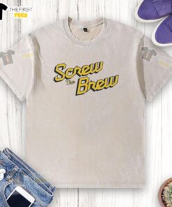 Original Screw The Brew Milwaukee Brewers washed t-shirt featuring a vintage design and relaxed fit.