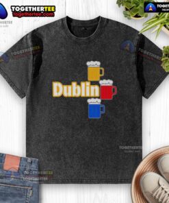 Original Steelers Dublin 2025 washed t-shirt featuring a vintage design, perfect for fans and collectors.