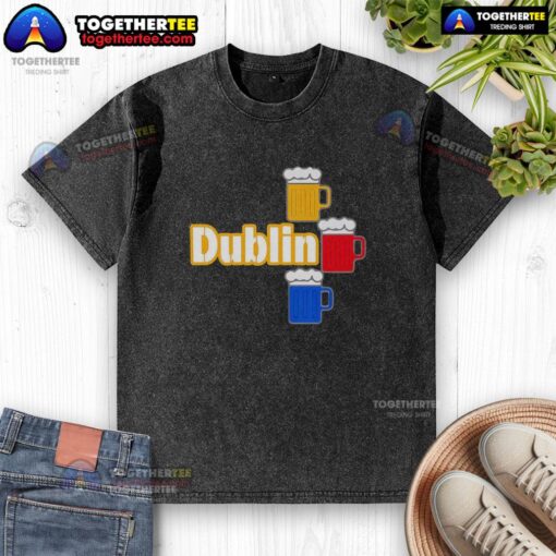Original Steelers Dublin 2025 washed t-shirt featuring a vintage design, perfect for fans and collectors.