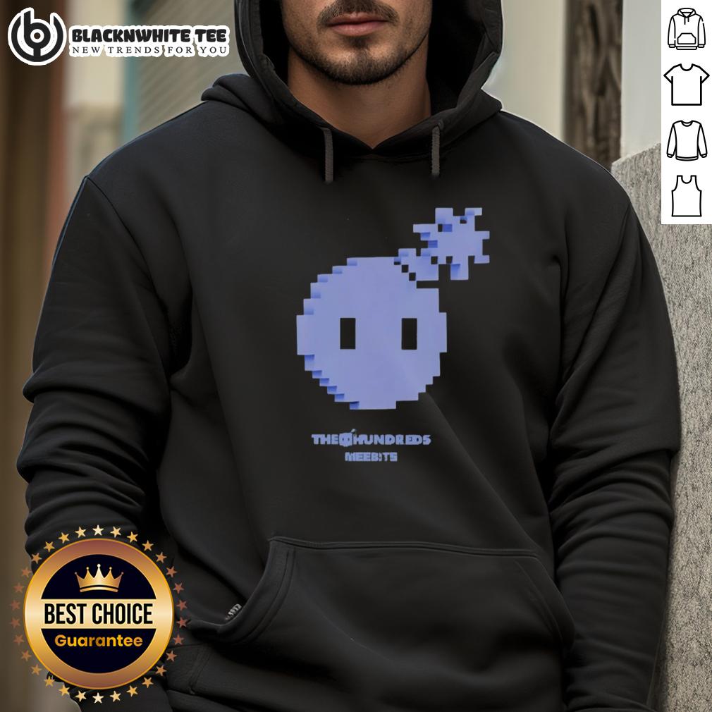 Original The Hundreds X Meebits Pixel Hoodie Alt Text: Original The Hundreds X Meebits pixel hoodie featuring vibrant pixel art design and stylish streetwear appeal.