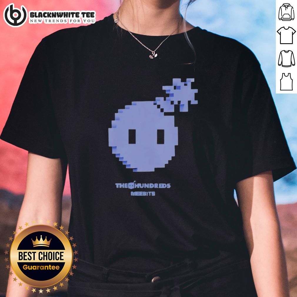 Original The Hundreds X Meebits Pixel Ladies Tee Alt Text: Original The Hundreds X Meebits Pixel Ladies Tee featuring vibrant pixel art design for stylish casual wear.