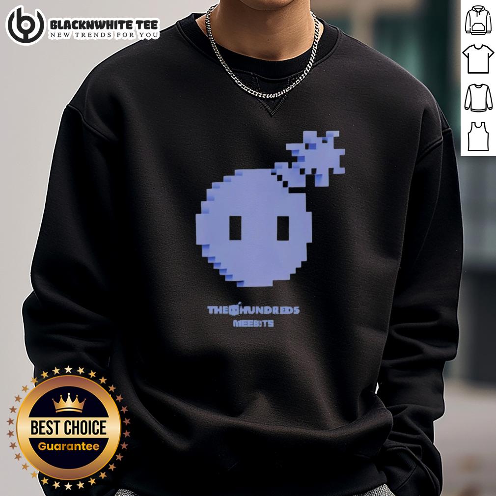Original The Hundreds X Meebits Pixel Sweatshirt Alt Text: Original The Hundreds X Meebits Pixel Sweatshirt featuring vibrant pixel art and stylish streetwear design.