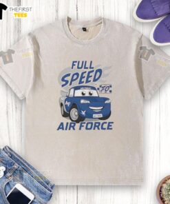 Original Vive La Fete Full Speed Air Force Falcons washed t-shirt featuring a vintage design and comfortable fit.