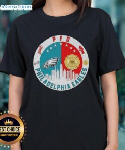 Philadelphia Eagles ladies tee featuring a stylish skyline design for dedicated fans of the NFL team.