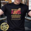 Premium 2025 AFL Grand Final Premiers Back To Back Brisbane Lions T-Shirt featuring team colors and logo design.