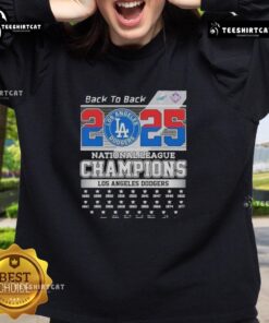 Premium 2025 Los Angeles Dodgers National League Champions sweatshirt, celebrating back-to-back titles with stylish design.
