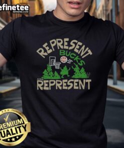 Premium A Tribe Called Quest X Milwaukee Bucks Represent T-Shirt featuring iconic logo and vibrant colors for fans.