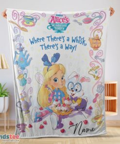 Premium Alice's Wonderland Bakery Disney Junior Blanket Fleece Customized Blanket