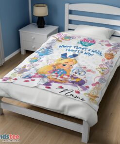 Premium Alice's Wonderland Bakery Disney Junior Blanket Fleece Customized Blanket - Image 3