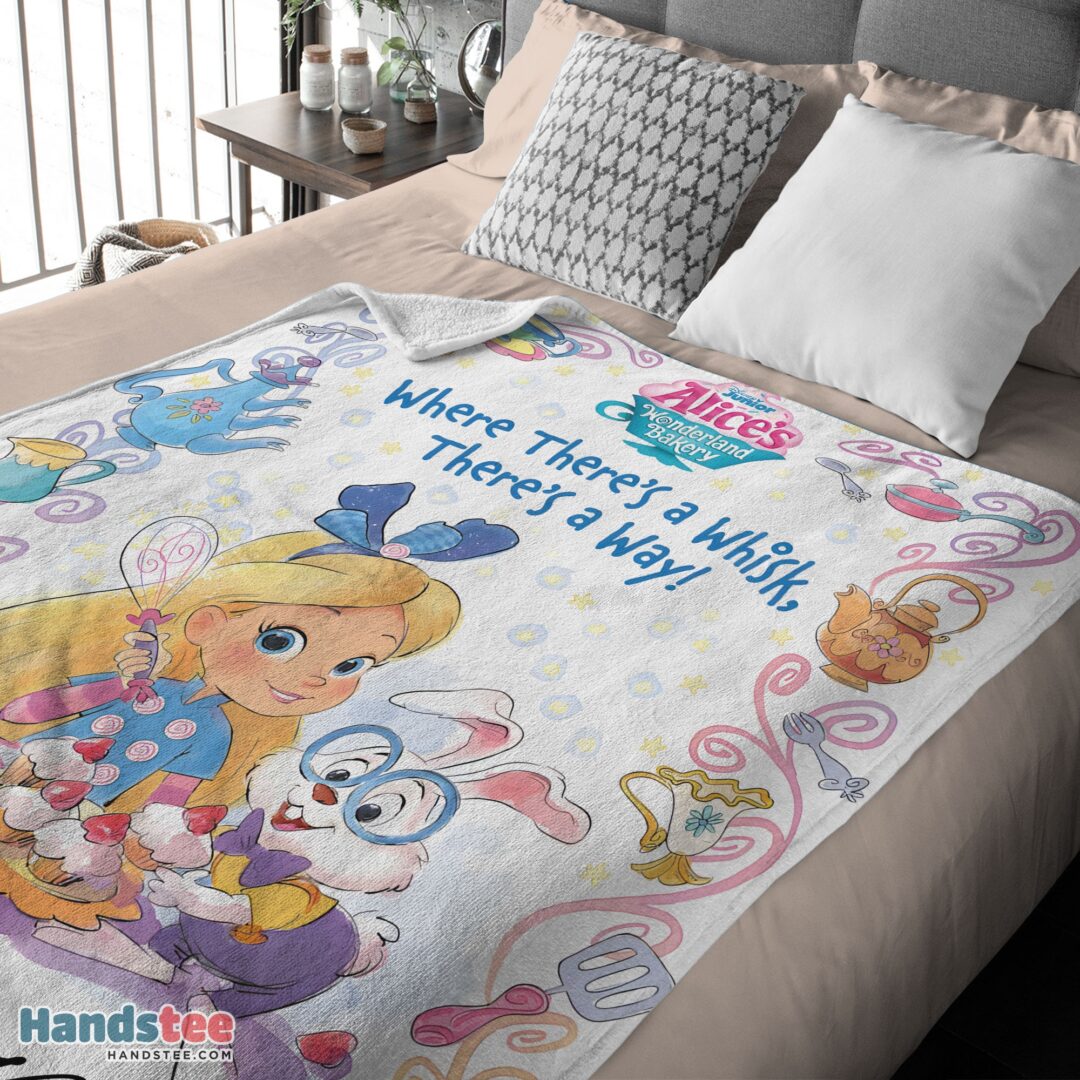 premium-alices-wonderland-bakery-disney-junior-blanket-fleece-customized-blanket-mk-03 Premium Alice's Wonderland Bakery Disney Junior Blanket Fleece Customized Blanket - Image 4