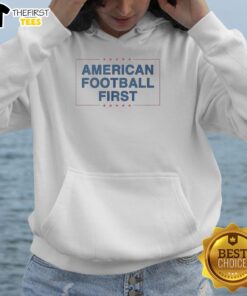 Premium American Football First Logo Hoodie featuring a classic design, perfect for fans and casual wearers alike.