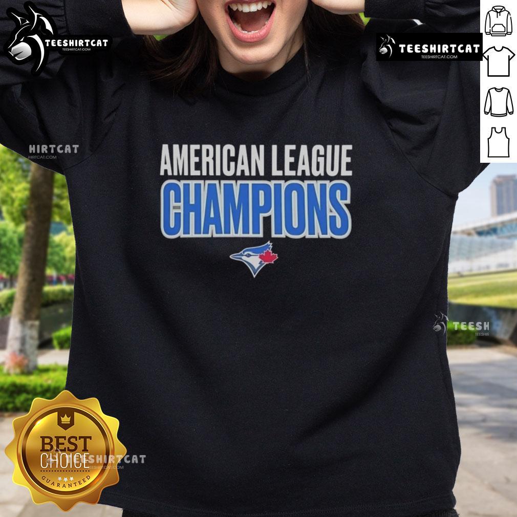 Premium American League Champions Toronto Blue Jays 2025 Logo Sweatshirt Alt Text: Premium American League Champions Toronto Blue Jays 2025 logo sweatshirt featuring vibrant team colors and design.