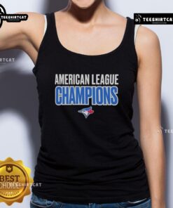 Premium American League Champions Toronto Blue Jays 2025 logo tank top featuring vibrant team colors and stylish design.