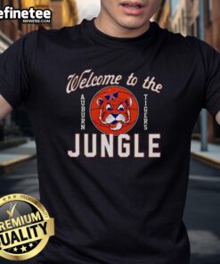 Premium Auburn Tigers Welcome To The Jungle T-Shirt featuring bold graphics, perfect for fans and game day attire.