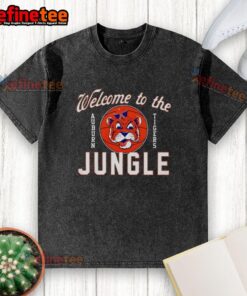 Premium Auburn Tigers Welcome to the Jungle washed t-shirt featuring vibrant team colors and logo, perfect for fans.