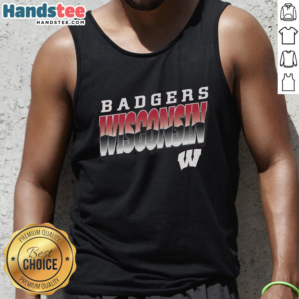 premium-badgers-wisconsin-polished-tank-top Premium Badgers Wisconsin polished tank top in vibrant colors, perfect for fans and casual wear, showcasing team spirit.
