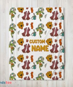 Premium Bear In The Big Blue House Cute Character Blanket Fleece Customized Blanket