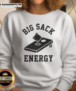 Premium Big Sack Energy Cornhole Sweatshirt in vibrant colors, perfect for casual wear and cornhole enthusiasts.
